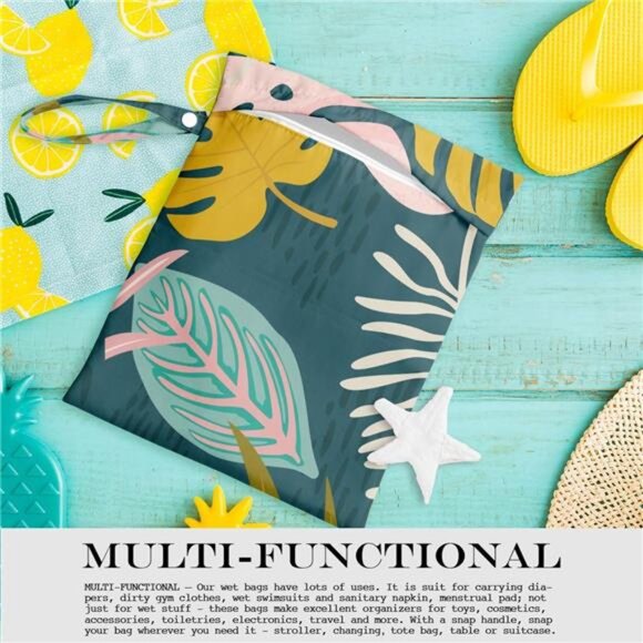 Wet Bag, Wet Dry Bag, Wet Bag for Swimsuit, Travel, Beach, Pool, Diapers, - Picture 4 of 8